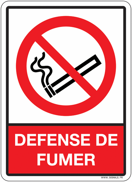 Plaque texte et symbole Vapotage interdit | Signals
