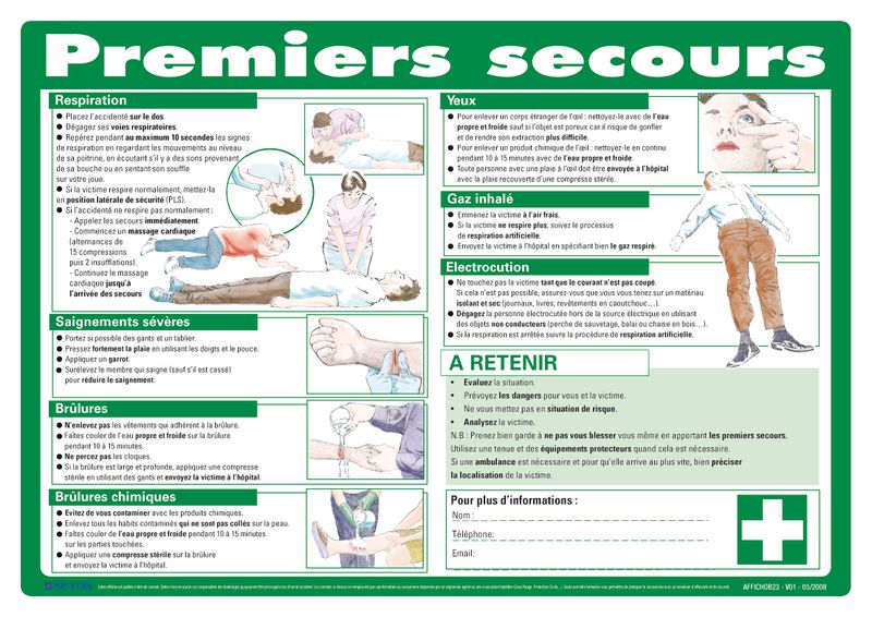 Carnet De Registre D'accidents Et Premiers Secours - Format A4 Pour Entreprises