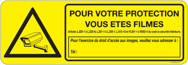 AUA SIGNALETIQUE - Panneau Octogonal Propriété Privée Sous Vidéo