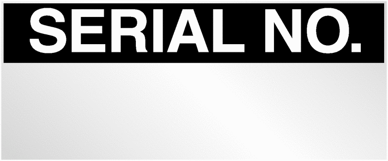 Serial No. - Aluminium Foil Write-On Labels | Seton