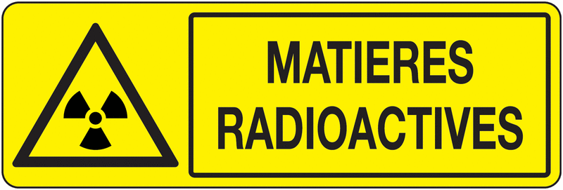 Pack De 2 Panneaux Avertissement "Matières Radioactives" OSHA - Autocollant/Métal - Neuf