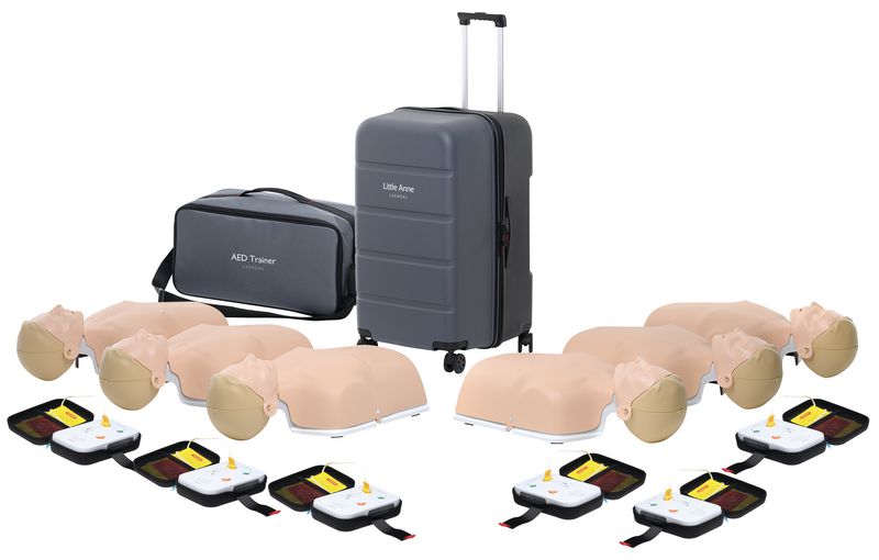 Pack mannequins de secourisme New Little Anne QCPR + défibrillateurs de formation AED trainer QCPR