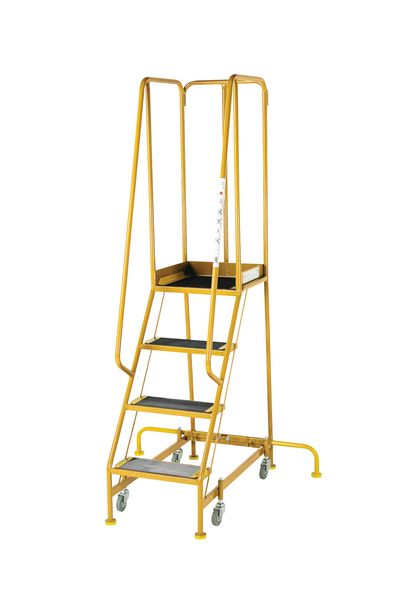 150kg Narrow Aisle Spring Loaded Steps with Non Slip Treads | Seton