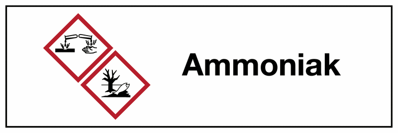 GHS-labels - Ammoniak - GHS05/GHS09