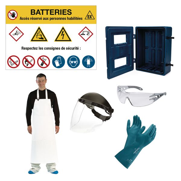 Kit équipement de protection individuelle pour batteries Seton