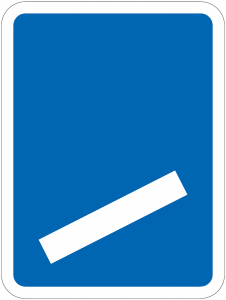 Traffic Signs - 100 Yards To Exit - Right - Blue & White | Seton