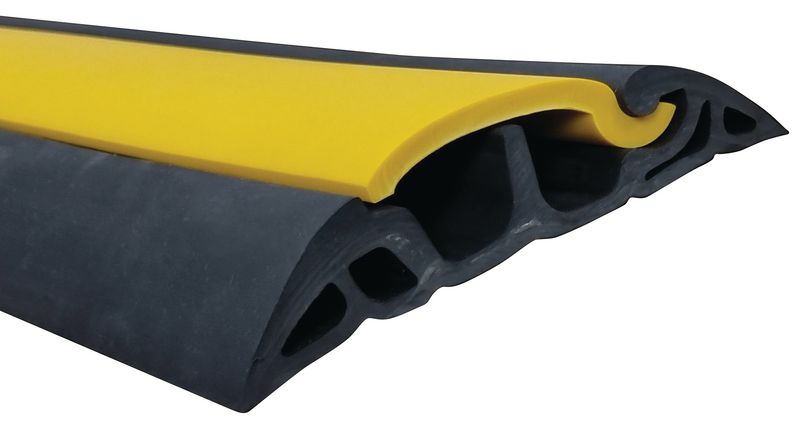 SEKURECO Proteggi Cavi Pedonale A 2 Canali - Copricavo Sicuro Per Passaggio A Piedi, Marciapiedi, Interni