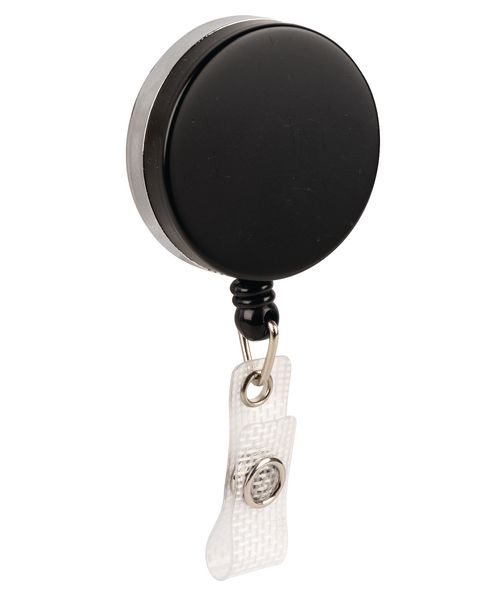 10 Porte-badges Avec Enrouleur Et Bouton Pression - Anthracite