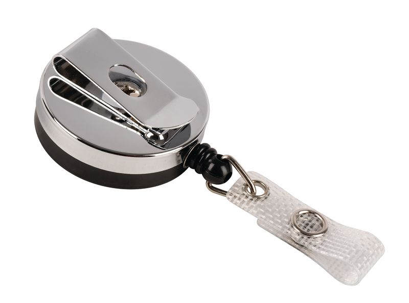 Porte-badge enrouleur zip en métal avec pince ceinture Seton