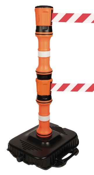 Support De Signalisation Vertical En Inox Avec Ceinture Rétractable - Format A4, Pour Aéroports, Bureaux, Espaces Publics