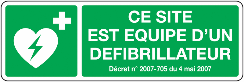 Panneau De Signalisation Mural AED En 3D