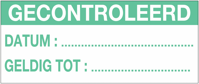 Beschrijfbare controlestickers van geplastificeerd textiel ...