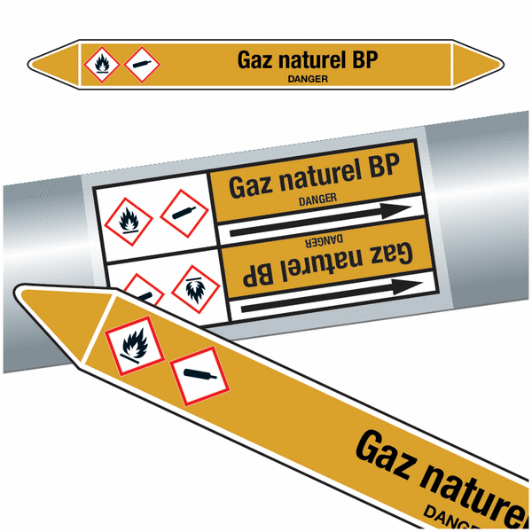 Planche De 2 Marqueurs De Tuyauterie 450 X 52 Mm Pour 70 à 100 Mm Eau Lourde 4706450 80609127