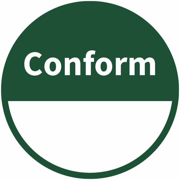 Beschrijfbare controlestickers - Conform | Seton