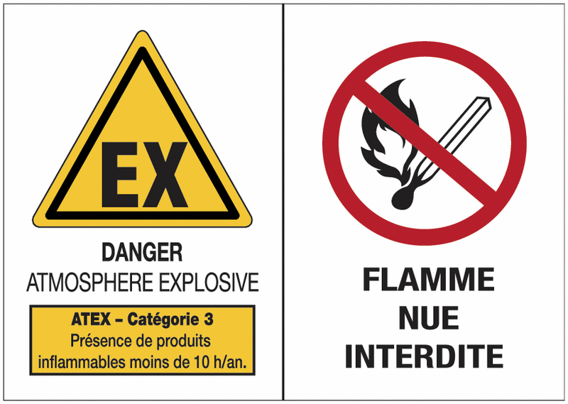 Pictogramme ATEX et signalisation atmosphère explosive | Seton