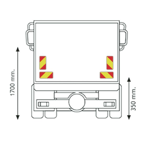 4943053 Plaques de balisage arrière pour camions | Seton