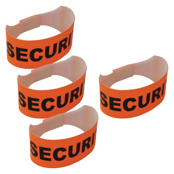 Brassards Sécurité 10 Pièces - Velcro Ajustable 35x7cm - Événements Sportifs