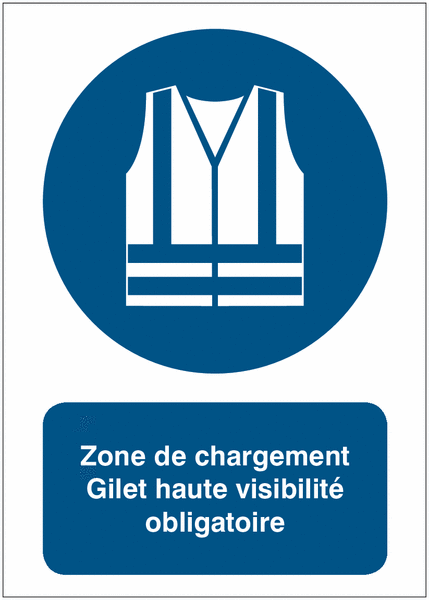 Panneaux Zone de chargement Gilet haute visibilité-M015 Seton