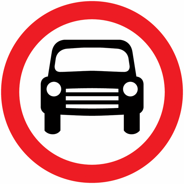 Traffic Signs - Vehicles Prohibited. Zero-Fuss Delivery | Seton