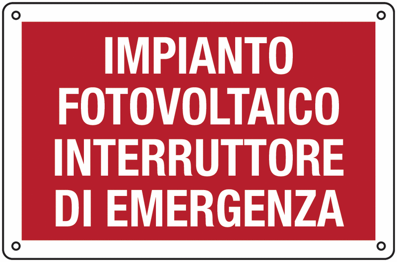 MS094 - Cartello Vano tecnico generatore fotovoltaico - Ingresso vietato