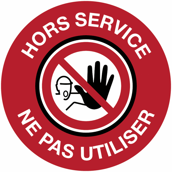 Panneau rond ISO 7010 - Hors service - ne pas utiliser - P080 | Seton