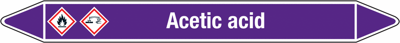 Acetic Acid - European Linerless Pipemarkers | Seton