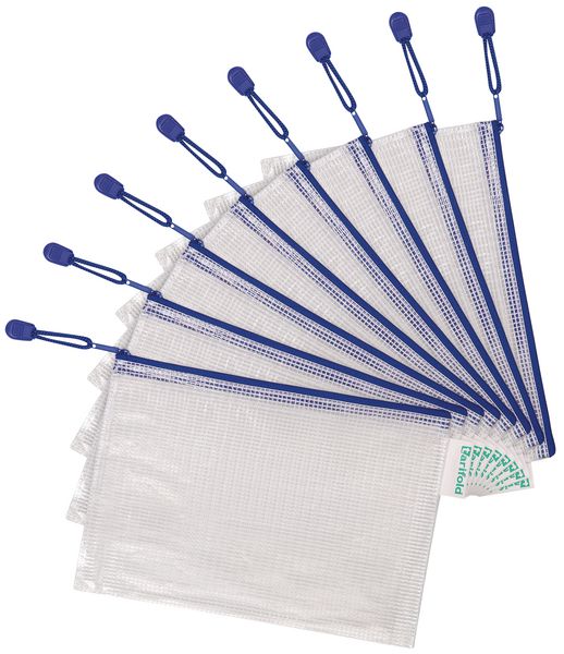 Tarifold Bleu Pochettes À Zip A5 Couleur - Sachet De 8 - Image 2