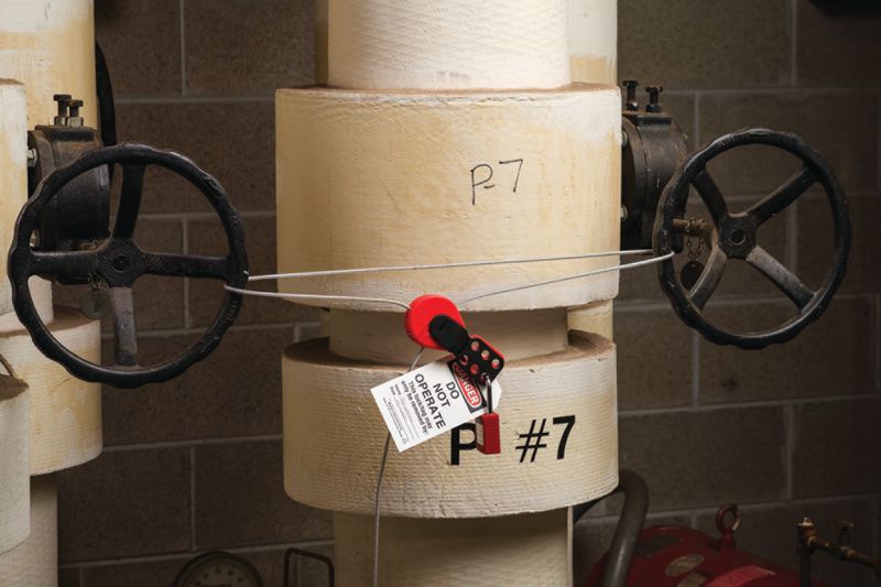 Sistema Di Bloccaggio Con Cavo In Acciaio - Mini Lucchetto Per Sicurezza Industriale, 100mm X 2.44m, Rosso - Foto 9