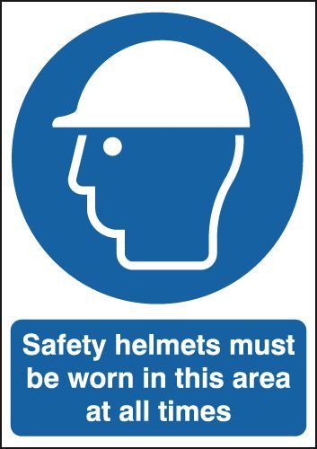 Safety Helmets Must Be Worn At All Times Signs Seton