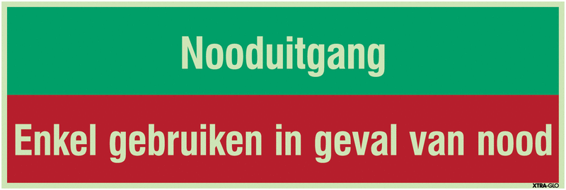 Fotoluminescente evacuatieborden en -stickers - Nooduitgang Enkel gebruiken in geval van nood