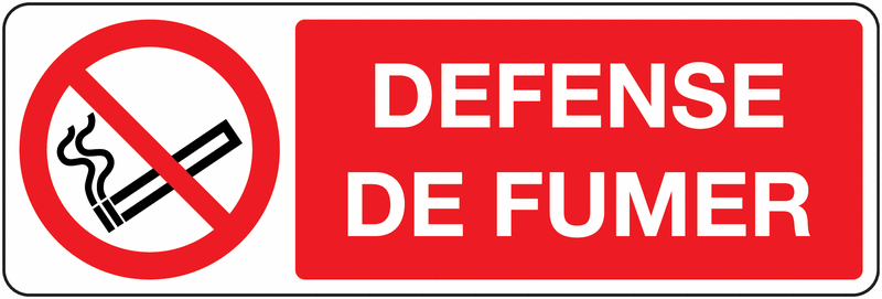 Danger - Interdiction de fumer dans cette zone - Enseigne