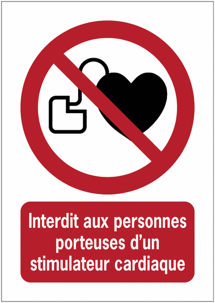 Verbodsborden en -stickers ISO 7010 - Interdit aux personnes porteuses ...