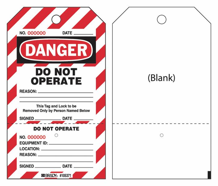 SAFBY Lockout Tagout Tags 100-Pack (5.7x2.9") With Cable Ties - OSHA Compliant LOTO Safety Tags