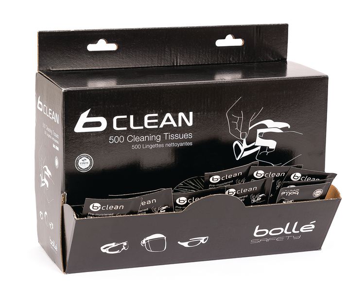 Distributeur 500 lingettes lunettes b-clean Bollé Safety Securimed