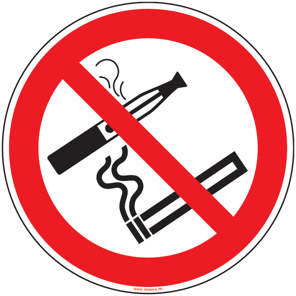 Panneau Cigarette électronique interdite
