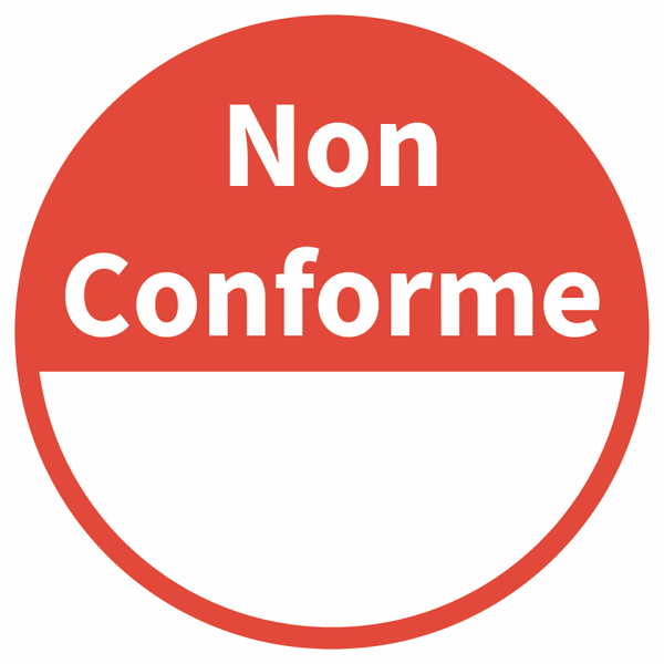 Etichette tonde in carta multiuso Non conforme