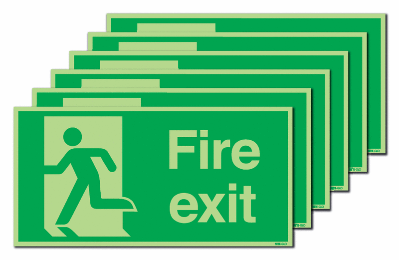 Flaame Symbol Top-Rated ISO Approved “Fire Exit Signs