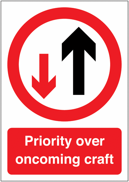 Sign Preferred Over Priority Over Oncoming Craft Sign | Seton