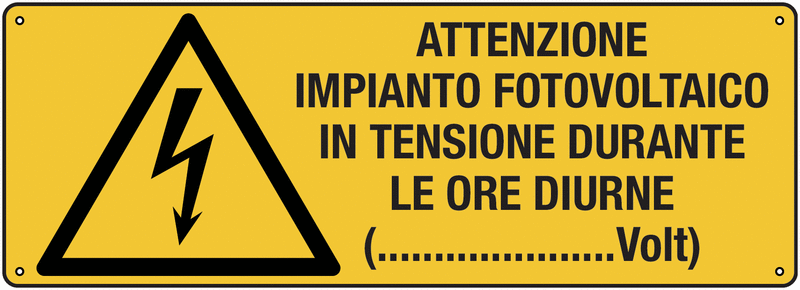 Cartello Cm 30x12 - Quadro Elettrico Generale (PVC Spessore 1 Mm Con 4 Fori - Foto 7