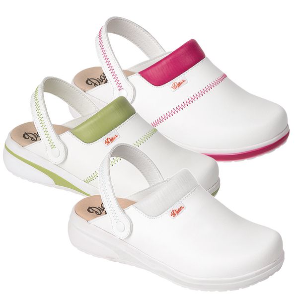 Sabot Médical Blanc En EVA - Taille 35 - Anti-dérapant, Lavable Machine, Bride Amovible - 7