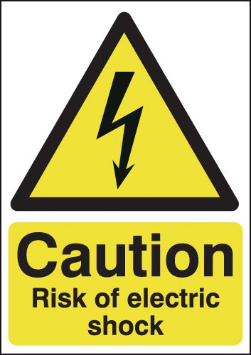 Caution Risk Of Electric Shock Sign