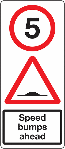 bumps ahead Speed Bump Speed Limit Signs - Increase Awareness | Seton