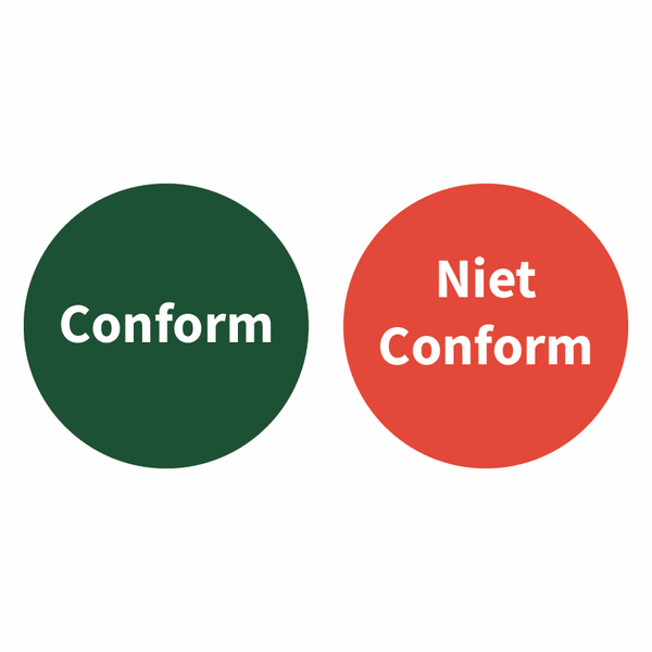 Kit controlestickers - Conform + Niet conform | Seton