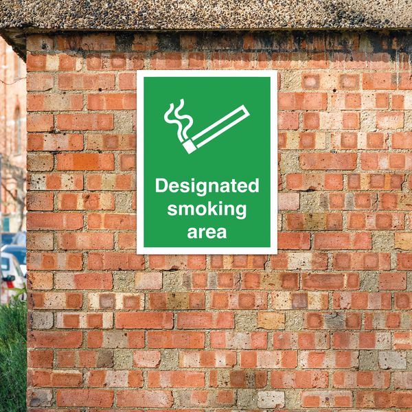 Construction Signs - Designated Smoking Area | Seton