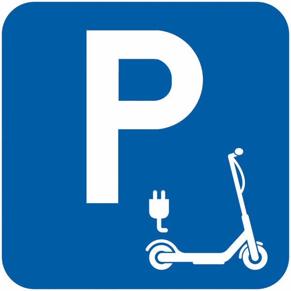 GLOBAL CARTELLO SEGNALETICO - Parcheggio biciclette motori - Adesivo
