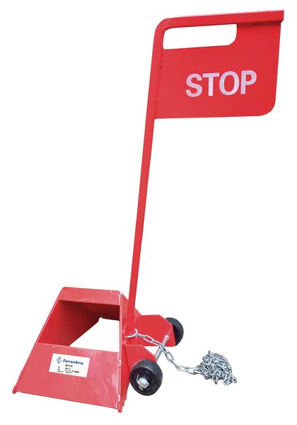 Cuña para rueda con señal STOP | Seton