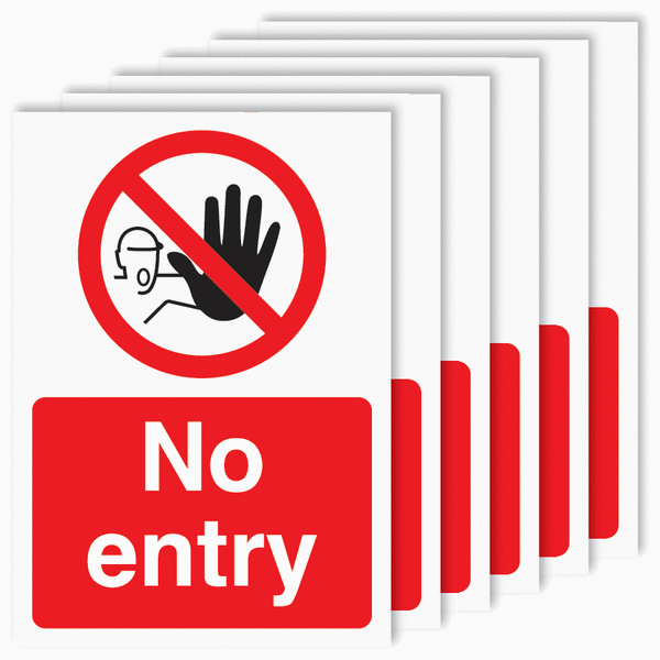 6-Pack No Entry ISO Signs - High Quality - Fast Delivery | Seton