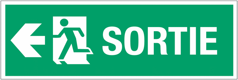 Panneau Issue De Secours Signalétique.biz - Adhésif PVC Flèches Bas 210x75 Mm - Norme ISO 7010