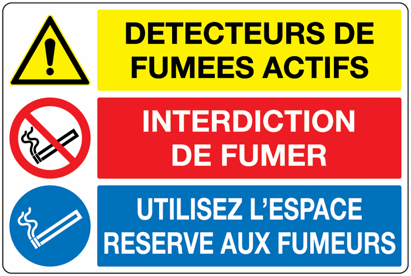 5 Pièces XXL Autocollants Non-Fumeurs 21 Cm Ronds Avec Protection UV