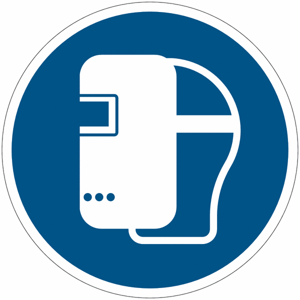 Cartello Obbligo Maschera Protettiva – Vsafety 41074, Autoadesivo 300x100 Mm, Blu - 4